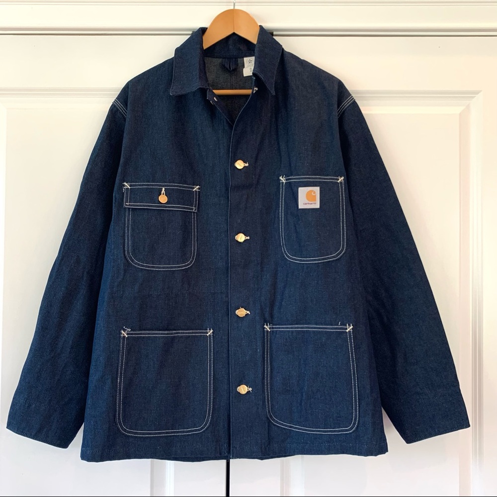 Carhartt Vintage Denim Chore Coat Jacket Size 42 USA Union Made 1980s Excellent! - Picture 11 of 11